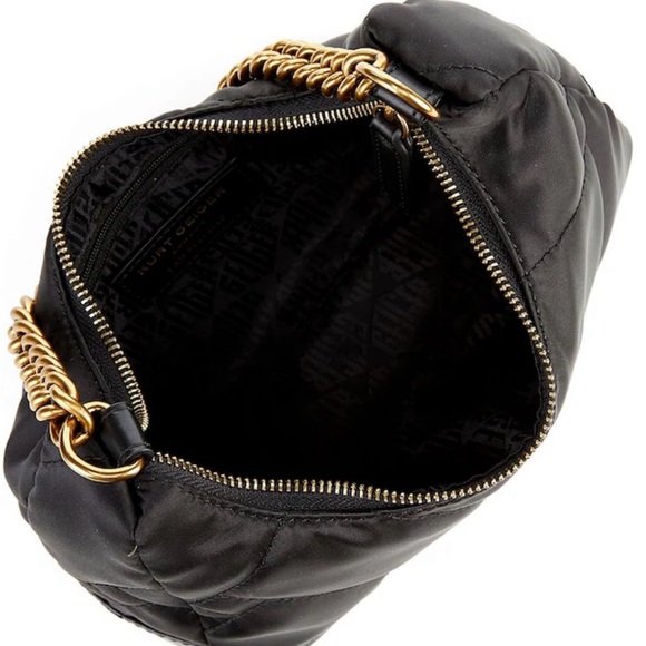 Kurt Geiger Black Quilted Shoulder Bag with Gold Chain and Raven 🐦‍⬛ - Picture 3 of 14